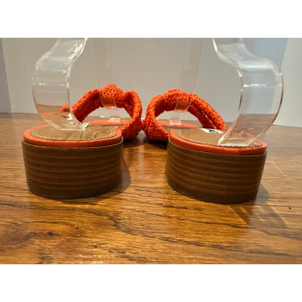 Dune London Laizes Woven Slide Sandals Orange Women’s Size 40 NWOB Statement - Picture 5 of 10